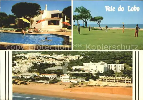 Algarve Vale de Lobo Swimmingpool Golfplatz Fliegeraufnahme