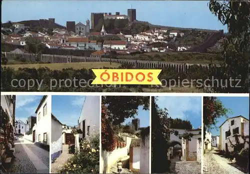 Obidos O Castelo e o Aqueduto Ruas Floridas