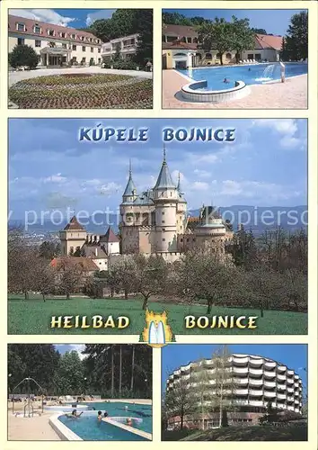 Bojnice Heilbad mit Schloss Schwimmbad