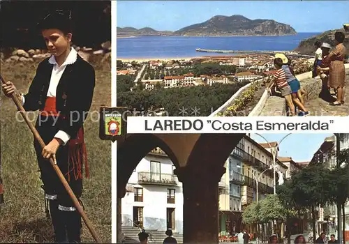 Laredo Spanien Costa Esmeralda Meerblick Ortspartie Trachten