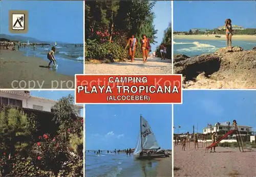 Alcoceber Alcossebre Camping Playa Tropicana Strandpartien Park Segelschiff Kinderspielplatz