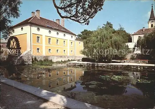 Tapolca Muehlenteich mit Hotel Gabriella