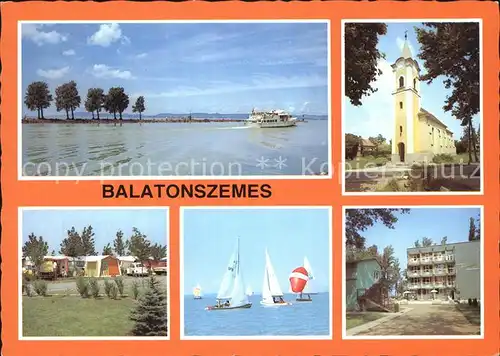 Balatonszemes Kirchee Campingplatz Segelboote