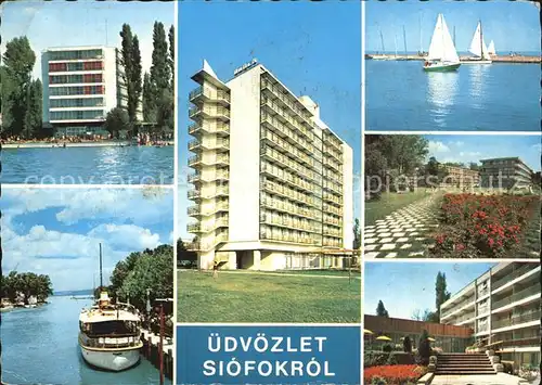 Siofokrol Hotels Strand Kanal Segelboot