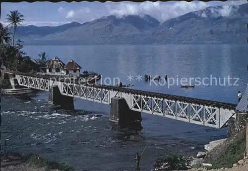 Sumatra Sumatera Singkarak Lake Bridge 