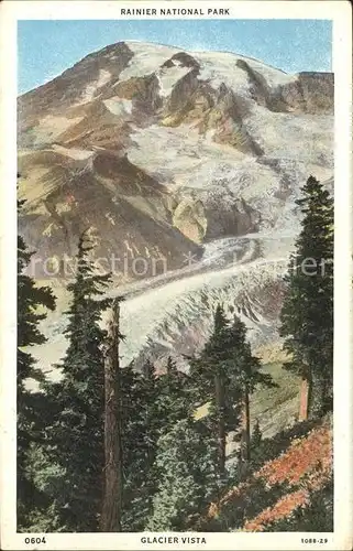Washington US State Mount Rainier National Park Glacier Vista 