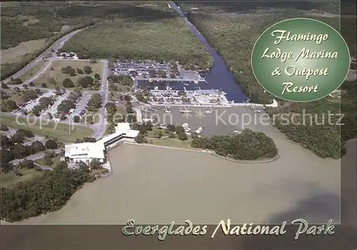 Florida US State Everglades National Park Flamingo Lodge Marina and Outpost Resort Air view