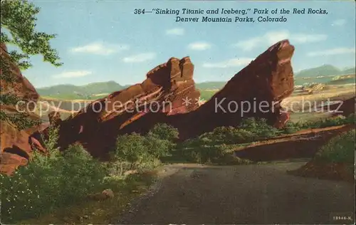 Colorado US State Denver Mountain Parks Sinking Titanic and Iceberg Rocks