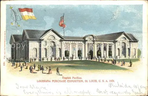 Louisiana US State Purchase Exposition 1904 English Pavillion