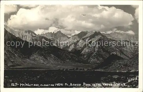 California US State Mount Whitney Highest Peak in the United States