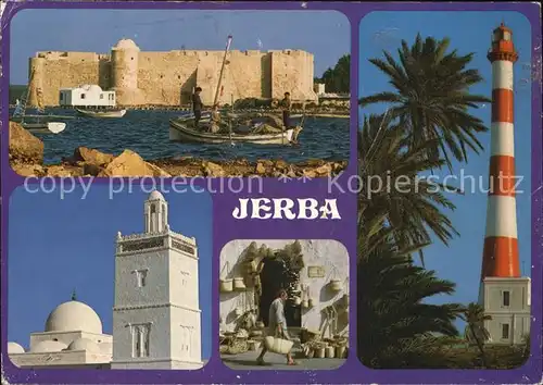 Jerba Leuchtturm Fischerboot 