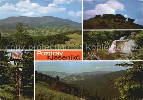 Jeseniky Gebirge Panorama Landschaft