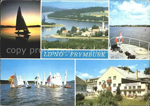 Frymburk Friedberg Lipno Segelschiffe Hotel Vltava