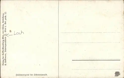 Hoffmann Heinrich Schwarzwald / Kuenstlerkarte /