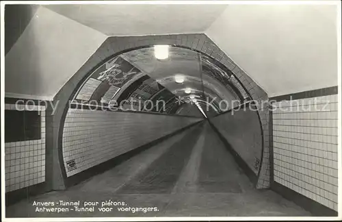 U Bahn Subway Underground Anvers Tunnel pour pietons Kat. Bahnen
