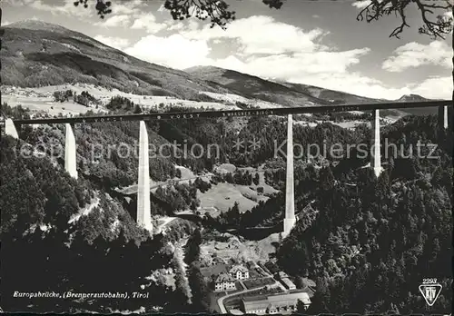 Bruecken Bauwerke Europabruecke Brennerautobahn Tirol  Kat. Bruecken