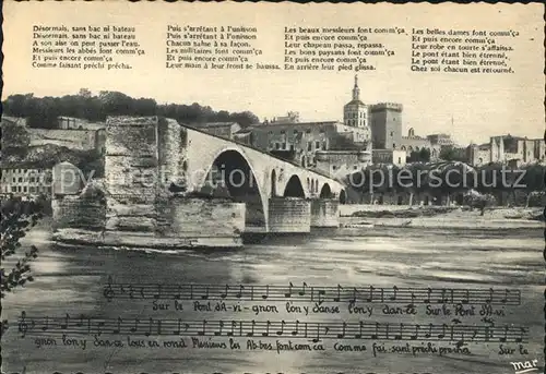Bruecken Bauwerke Pont d Avignon Lied Kat. Bruecken