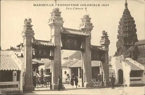 Exposition Coloniale Marseille 1922 Porte d Annam Kat. Expositions