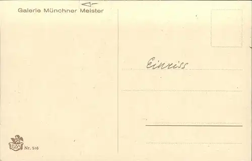 Verlag Galerie Muenchner Meister Nr. 516 Ad. Hendschel Waffenstillstand / Verlage /