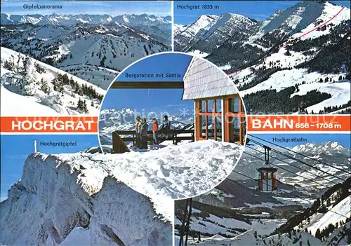 Seilbahn Hochgrat Bergstation Hochgratgipfel Steibis Oberstaufen Kat. Bahnen