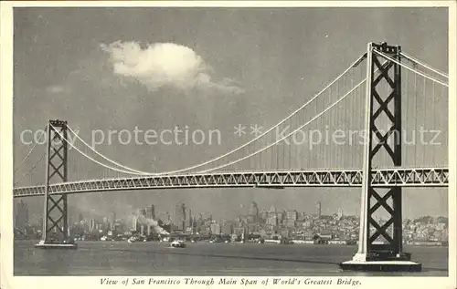 Bruecken Bauwerke Bay Bridge San Francisco Main Span  Kat. Bruecken