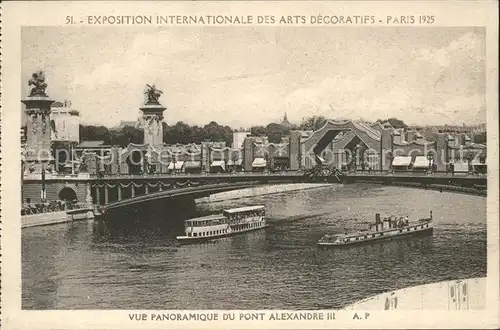 Exposition Arts Decoratifs Paris 1925 Pont Alexandre III /  /
