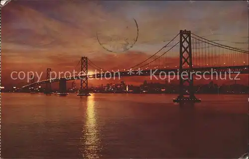 Bruecken Bauwerke San Francisco Bay Bridge Sunset  Kat. Bruecken