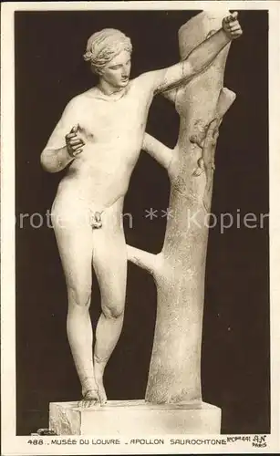 Verlag Noyer (AN Paris) Nr. 488 Skulptur Apollon Saurochtone  /  /