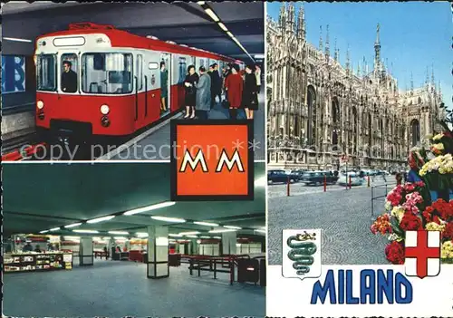 U Bahn Subway Underground Milano Mailand Dom  Kat. Bahnen