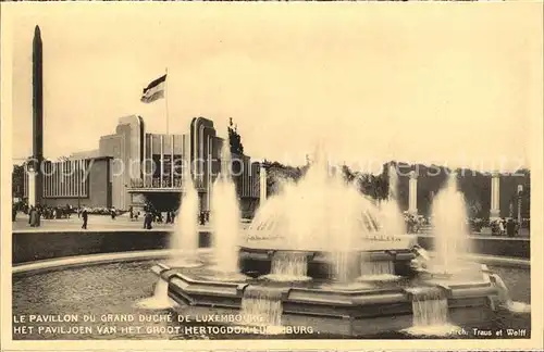 Exposition Bruxelles 1935 Pavillon du Grand Duche de Luxembourg Kat. Expositions