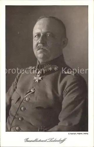 Generaele Erich Ludendorff Foto E. Hoenisch Kat. Militaria