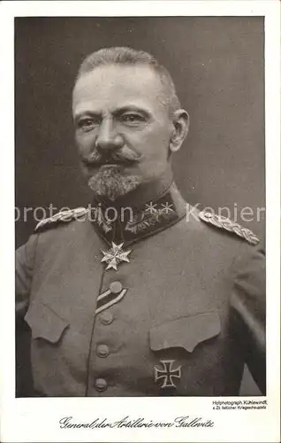 Generaele Artillerie Max von Gallwitz Kat. Militaria