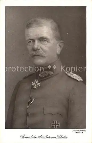 Generaele Artillerie Friedrich von Scholtz Kat. Militaria