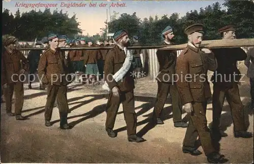 Militaria Kriegsgefangene Kriegsgefangene Englander bei der Arbeit WK1