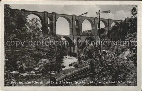 Bruecken Bauwerke Elstertalbruecke Vogtlaendische Schweiz Eisenbahn Kat. Bruecken