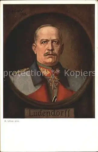 Generaele Erich Ludendorff Kuenstlerkarte H. Ulmer  Kat. Militaria
