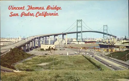 Bruecken Bauwerke Vincent Thomas Bridge San Pedro California Kat. Bruecken