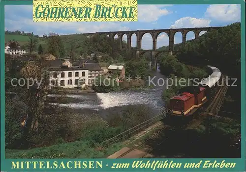 Bruecken Bauwerke Goehrener Bruecke Eisenbahn Mittelsachsen  Kat. Bruecken