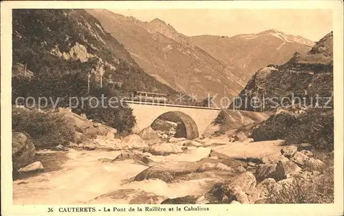 Bruecken Bauwerke Pont de la Raillere Cabaliros Cauterets Kat. Bruecken