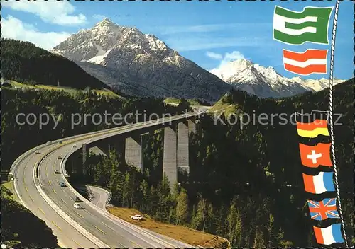 Bruecken Bauwerke Europabruecke Brennerautobahn  Kat. Bruecken