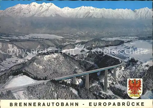 Bruecken Bauwerke Europabruecke Brennerautobahn Nordkette Fliegeraufnahme Kat. Bruecken