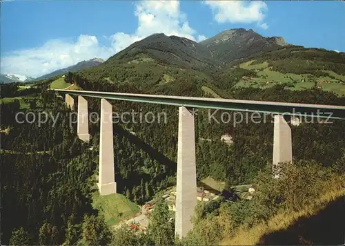 Bruecken Bauwerke Europabruecke Brennerautobahn Schoenberg Stubaier Gletscher  Kat. Bruecken