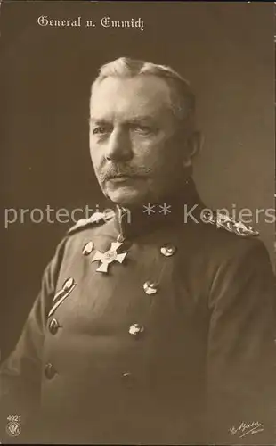 Generaele Otto von Emmich Kat. Militaria