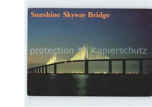 Bruecken Bauwerke Sunshine Skyway Bridge Florida Kat. Bruecken