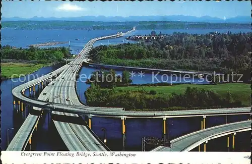 Bruecken Bauwerke Evergreen Point Floating Bridge Seattle Washington  Kat. Bruecken