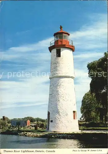 Leuchtturm Lighthouse Thames River Ontario Canada  Kat. Gebaeude