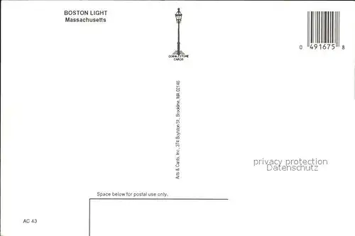 Leuchtturm Lighthouse Boston Light Nassachusetts Kat. Gebaeude