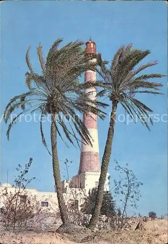 Leuchtturm Lighthouse Phare de Gerba Palmen  Kat. Gebaeude