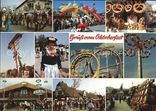 Oktoberfest Muenchen Achterbahn  Kat. Feiern und Feste