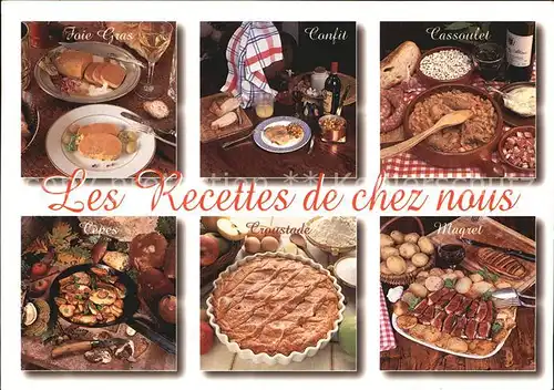 Lebensmittel Rcettes de chez nous Magret Cassoulet Confit Cepes / Lebensmittel /